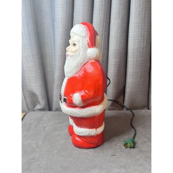 Santa Christmas Blow Mold VTG Union Products 1968 Cord Read Works 14” - Picture 6 of 15